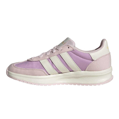 Off White-Pink - Side - Adidas Womens-Ladies Run 70s 2.0 Suede Trainers