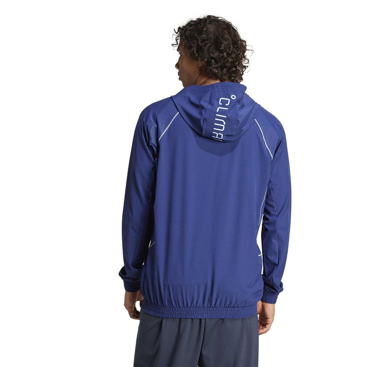 Dark Blue - Back - Adidas Mens Tech Logo Technical Jacket
