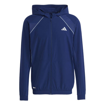 Dark Blue - Front - Adidas Mens Tech Logo Technical Jacket