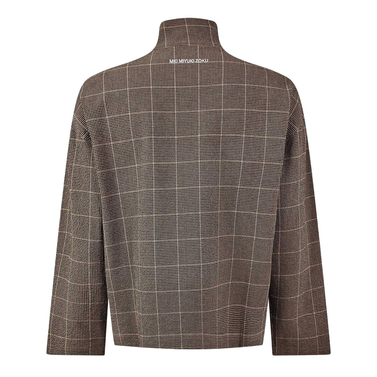 Brown - Back - MKI MIYUKI ZOKU Mens Checked Overshirt