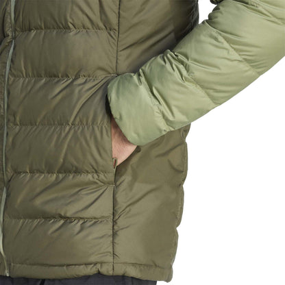 Olive Strata-Evergreen - Side - Adidas Mens Mt Down Hooded Jacket