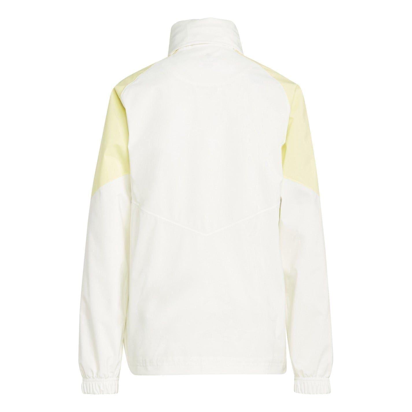 Off White - Back - Adidas Womens-Ladies Sweden FA Anthem Jacket