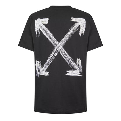 Black - Back - Off White Mens Logo Slim T-Shirt