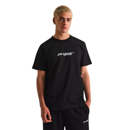 Black - Side - Off White Mens Logo Slim T-Shirt