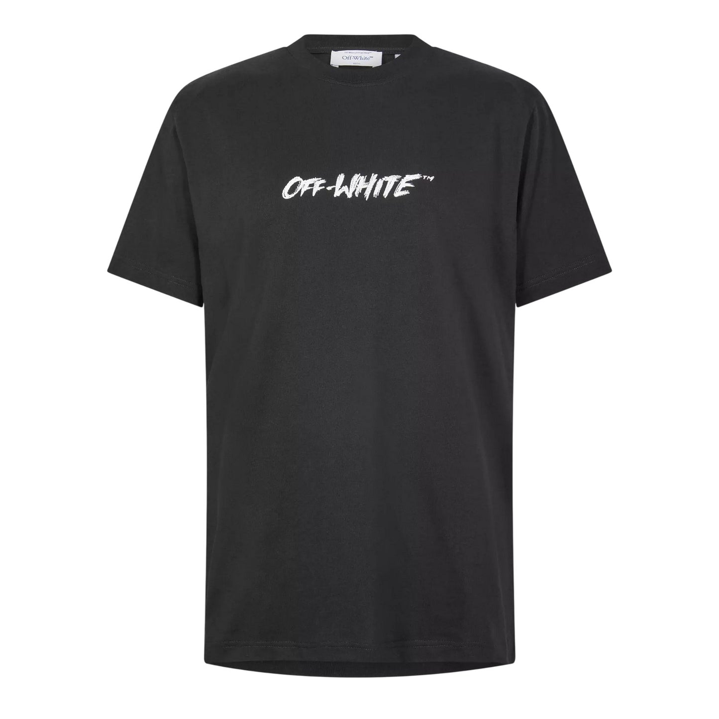 Black - Front - Off White Mens Logo Slim T-Shirt