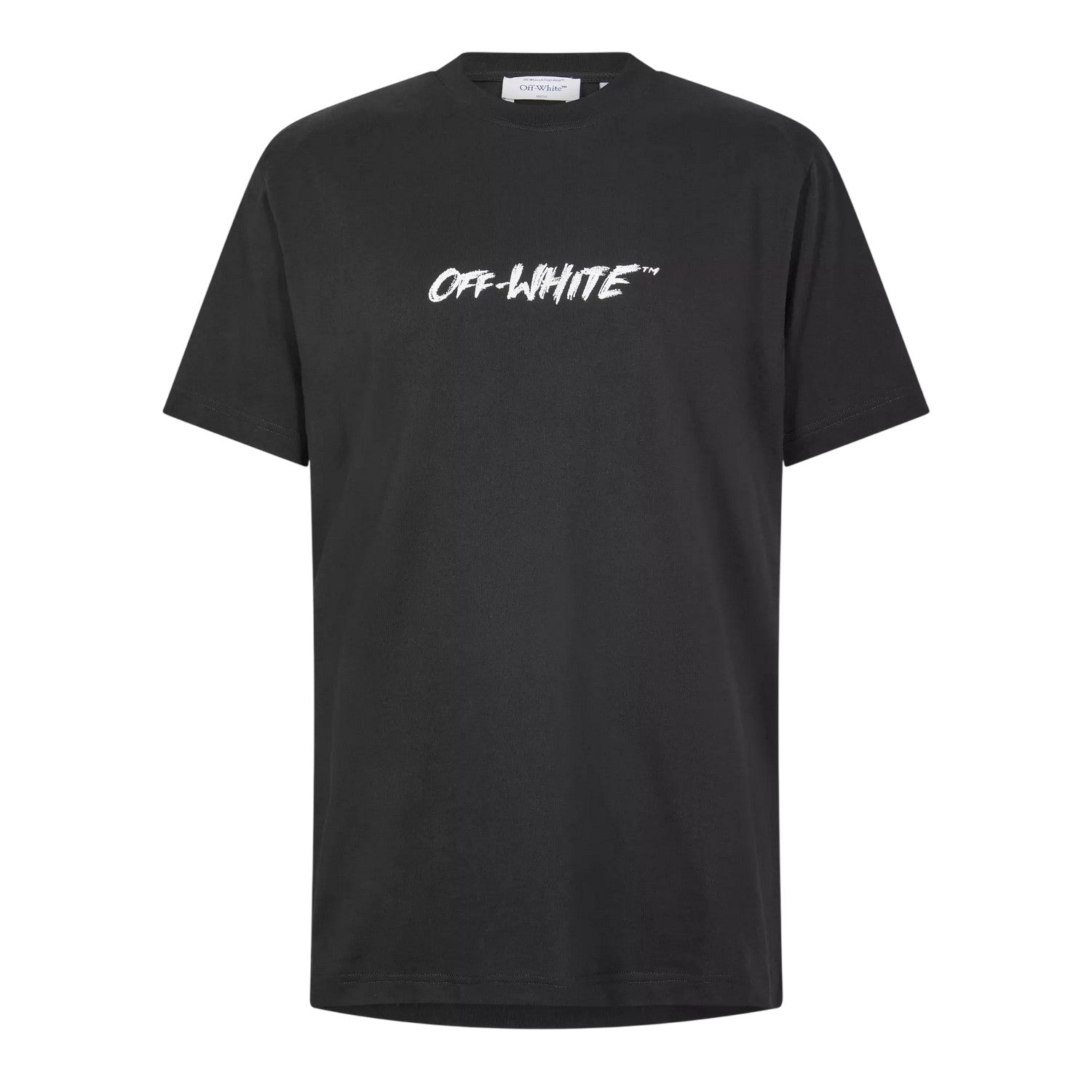Black - Front - Off White Mens Logo Slim T-Shirt