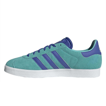 Mint - Side - Adidas Womens-Ladies Gazelle Suede Flat Trainers