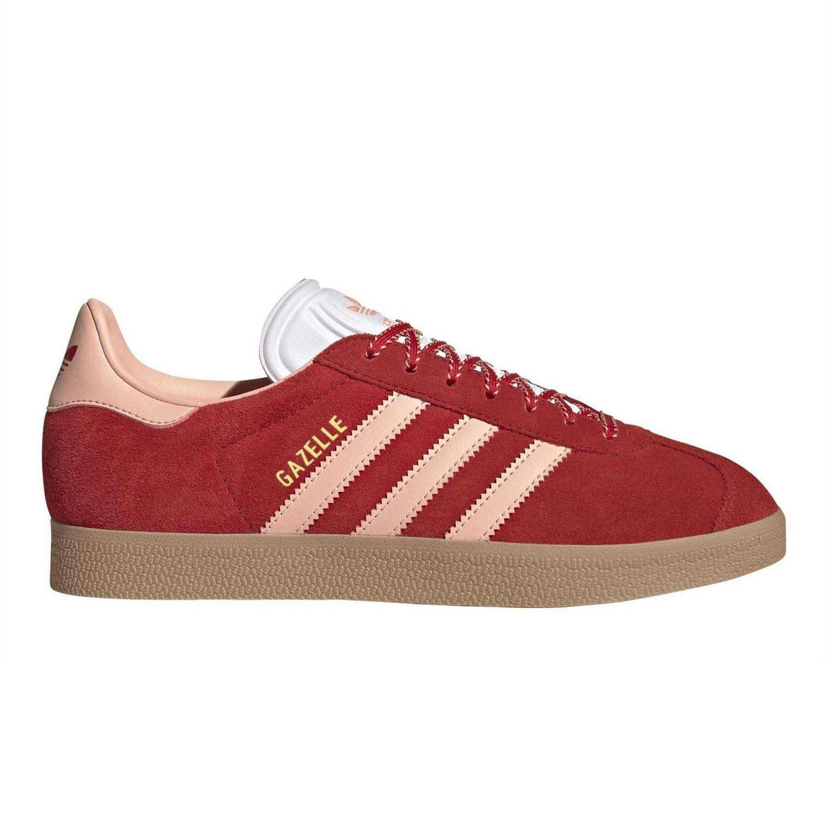 Scarlet-Pink - Front - Adidas Womens-Ladies Gazelle Suede Flat Trainers