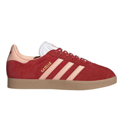 Scarlet-Pink - Front - Adidas Womens-Ladies Gazelle Suede Flat Trainers