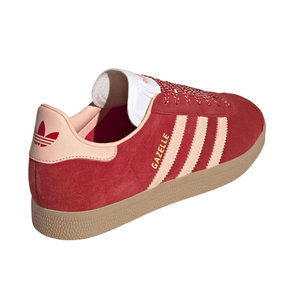 Scarlet-Pink - Back - Adidas Womens-Ladies Gazelle Suede Flat Trainers