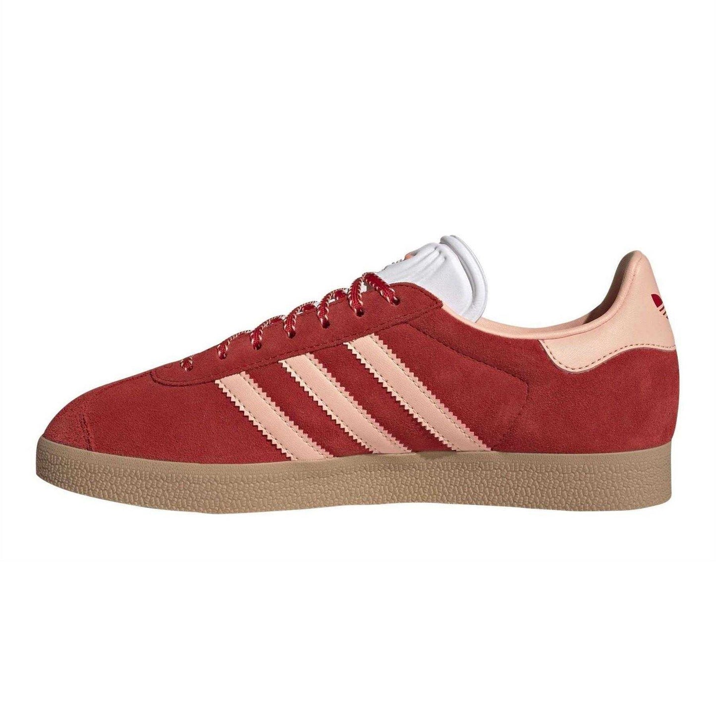Scarlet-Pink - Side - Adidas Womens-Ladies Gazelle Suede Flat Trainers