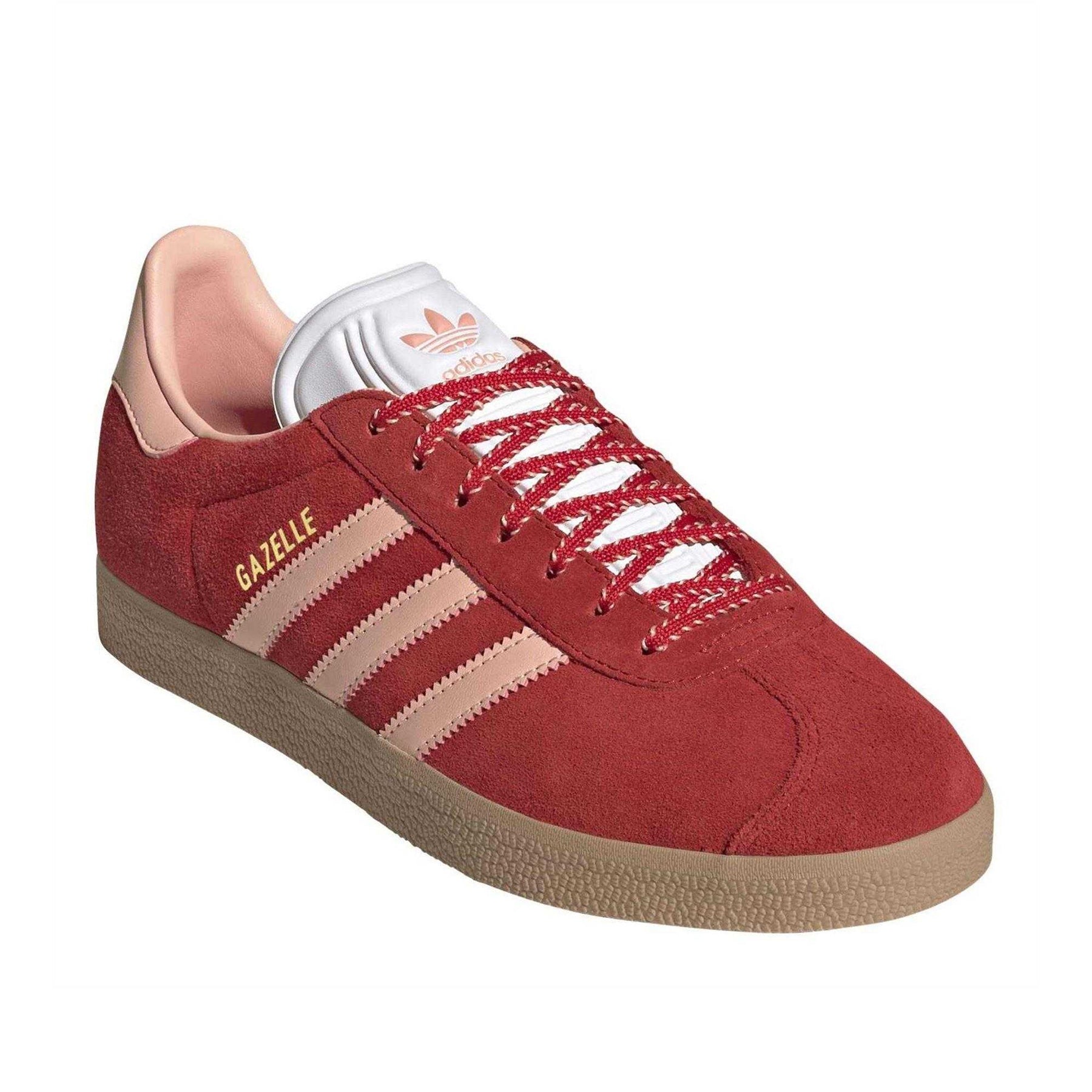 Scarlet-Pink - Lifestyle - Adidas Womens-Ladies Gazelle Suede Flat Trainers