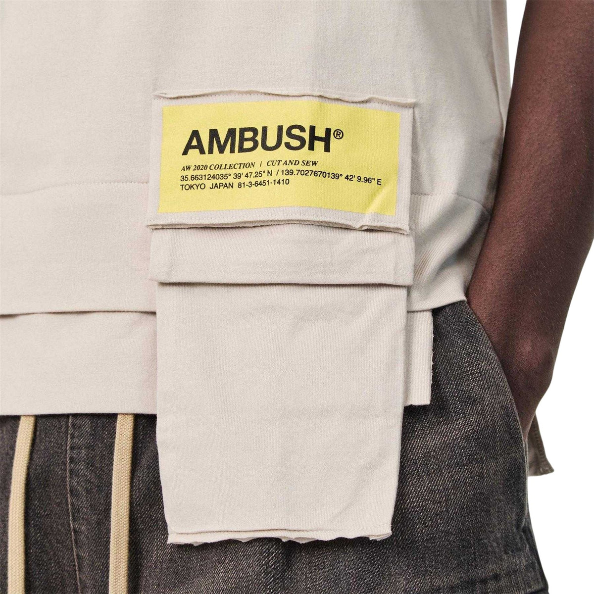 Neutral - Side - Ambush Mens Waist Pocket T-Shirt