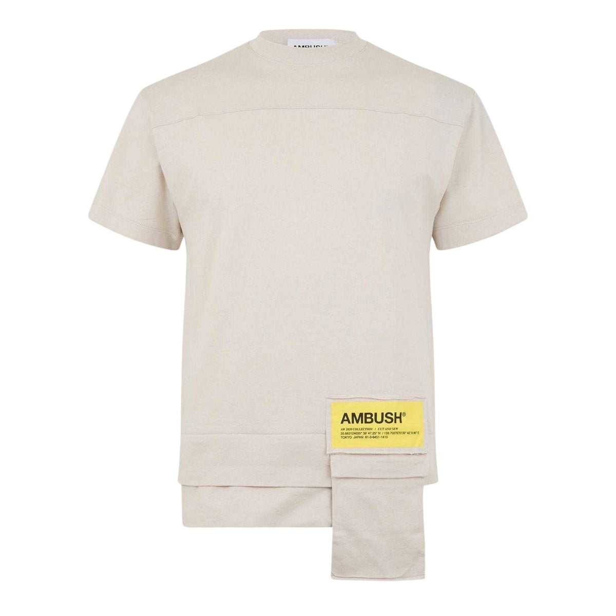Neutral - Front - Ambush Mens Waist Pocket T-Shirt
