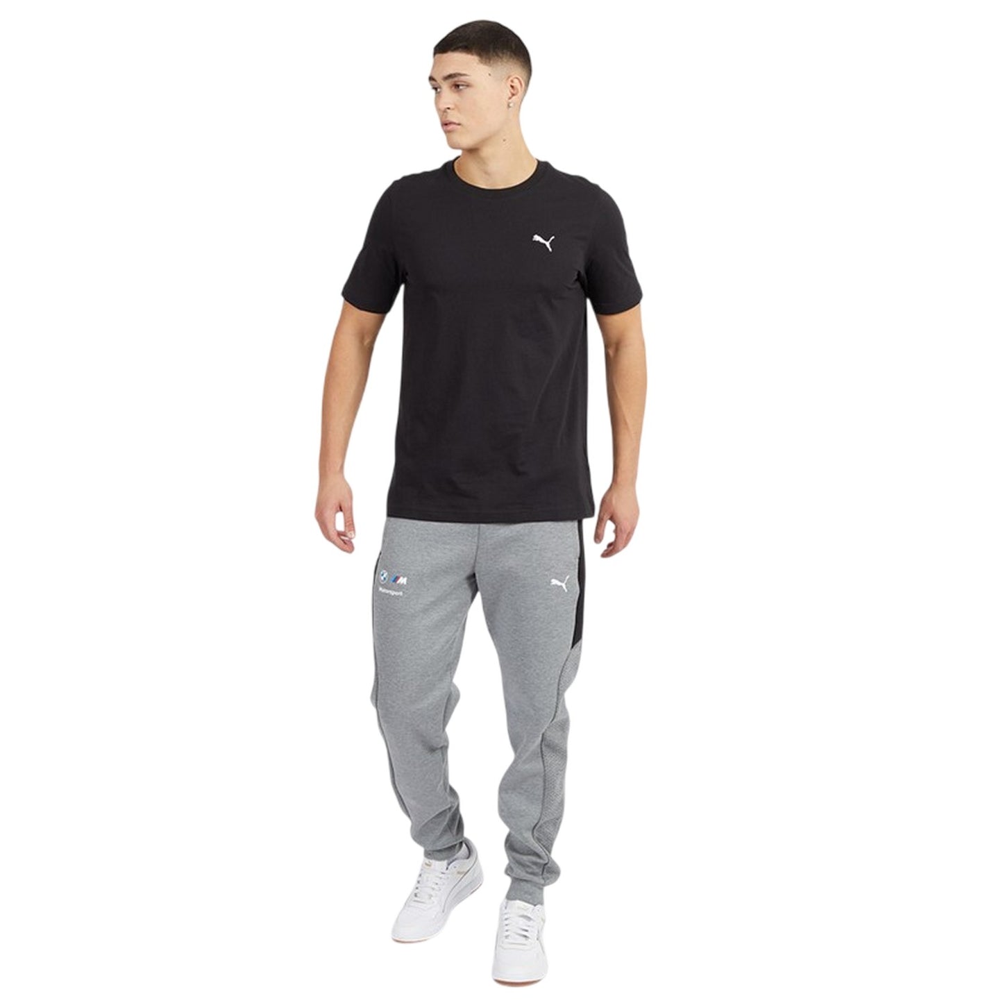Puma Black - Front - Puma Mens Deluxe Regular T-Shirt