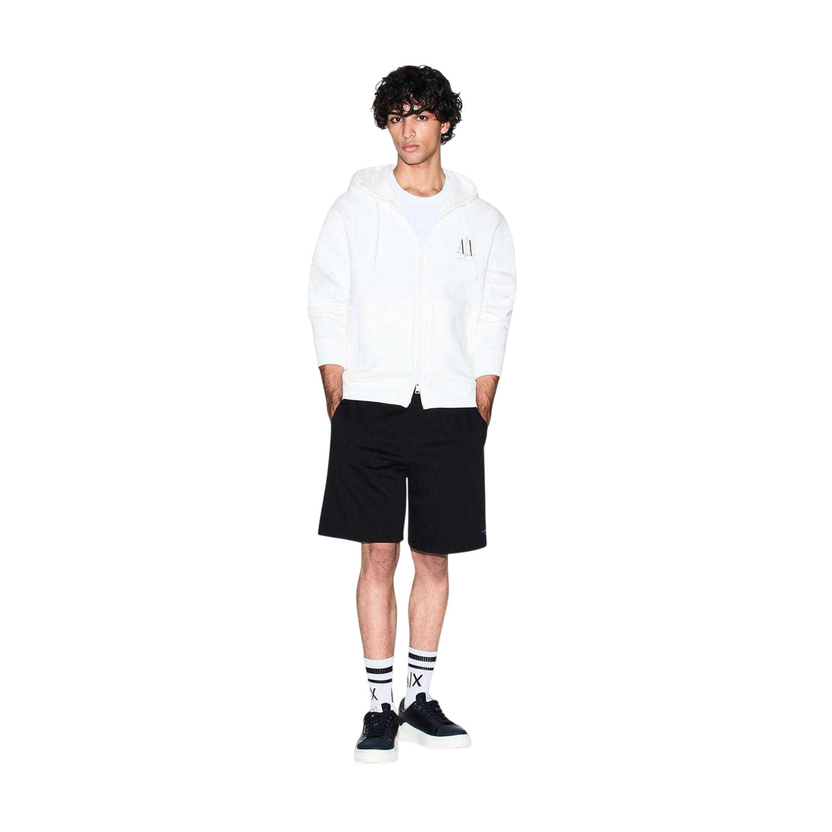 Black - Lifestyle - Armani Exchange Mens Fleece Relaxed Fit Sweat Shorts