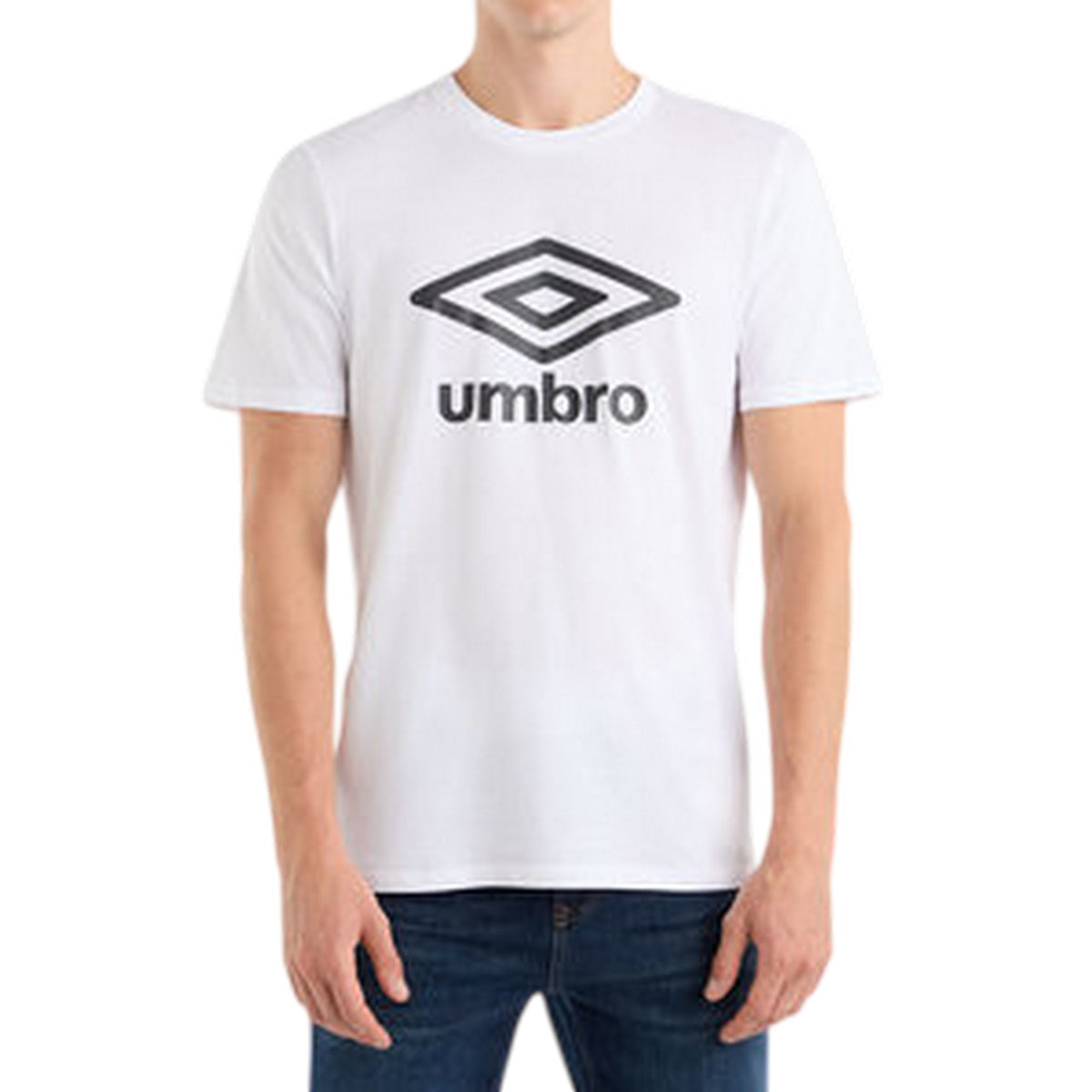 White - Lifestyle - Umbro Childrens-Kids Big Logo Crew Neck T-Shirt
