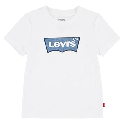 White - Front - Levis Childrens-Kids Batwing Logo T-Shirt