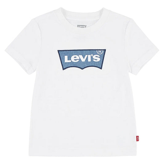 White - Front - Levis Childrens-Kids Batwing Logo T-Shirt