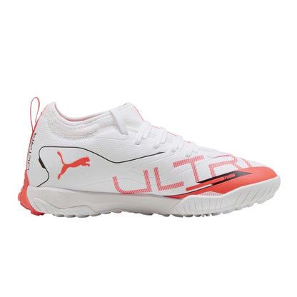 White-Blue - Side - Puma Childrens-Kids Ultra 5 Match Mid Cut Astro Turf Trainers