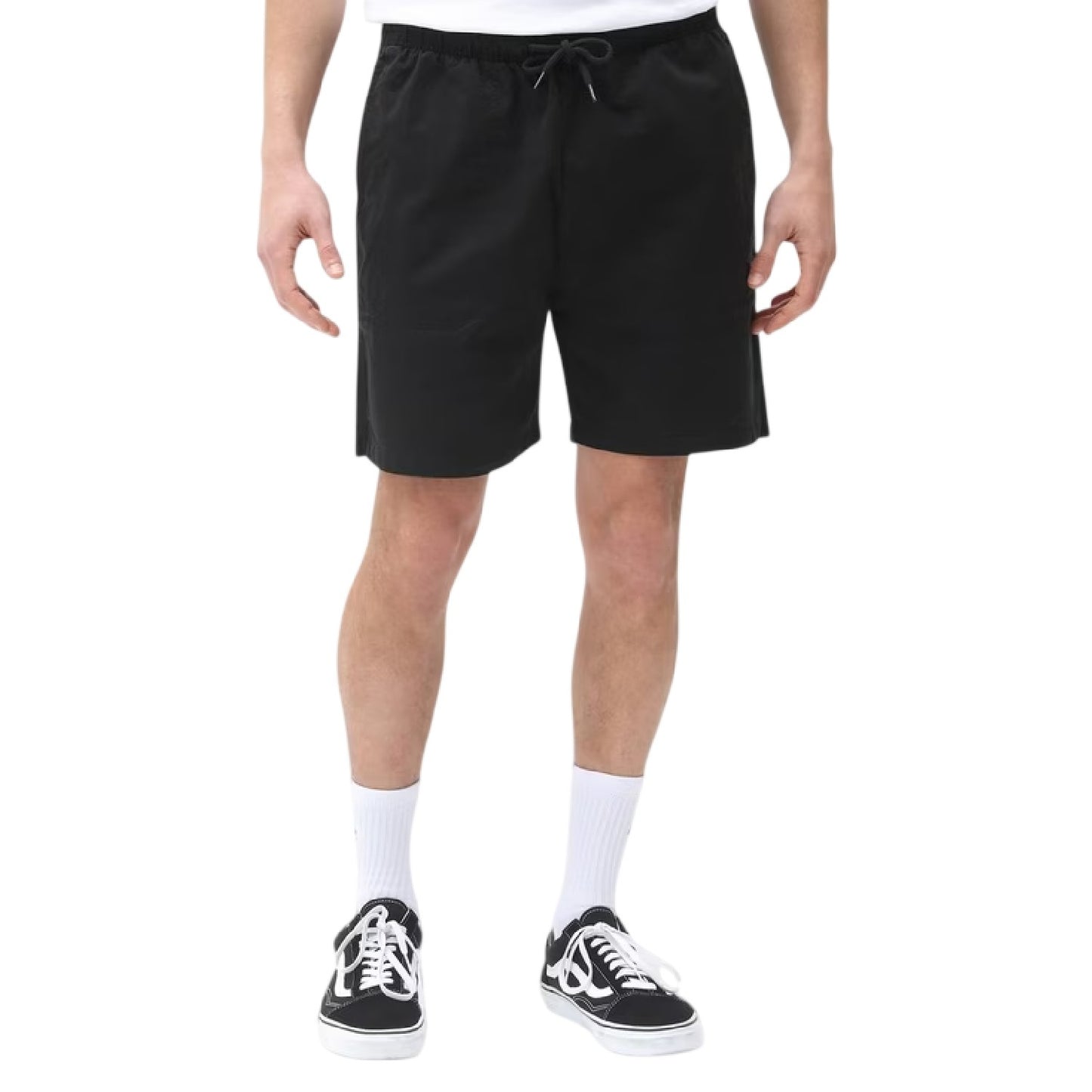 Black - Side - Dickies Mens Pelican Woven Sweat Shorts