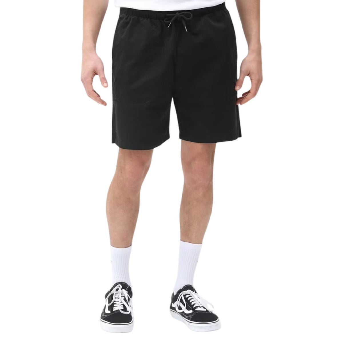 Black - Side - Dickies Mens Pelican Woven Sweat Shorts
