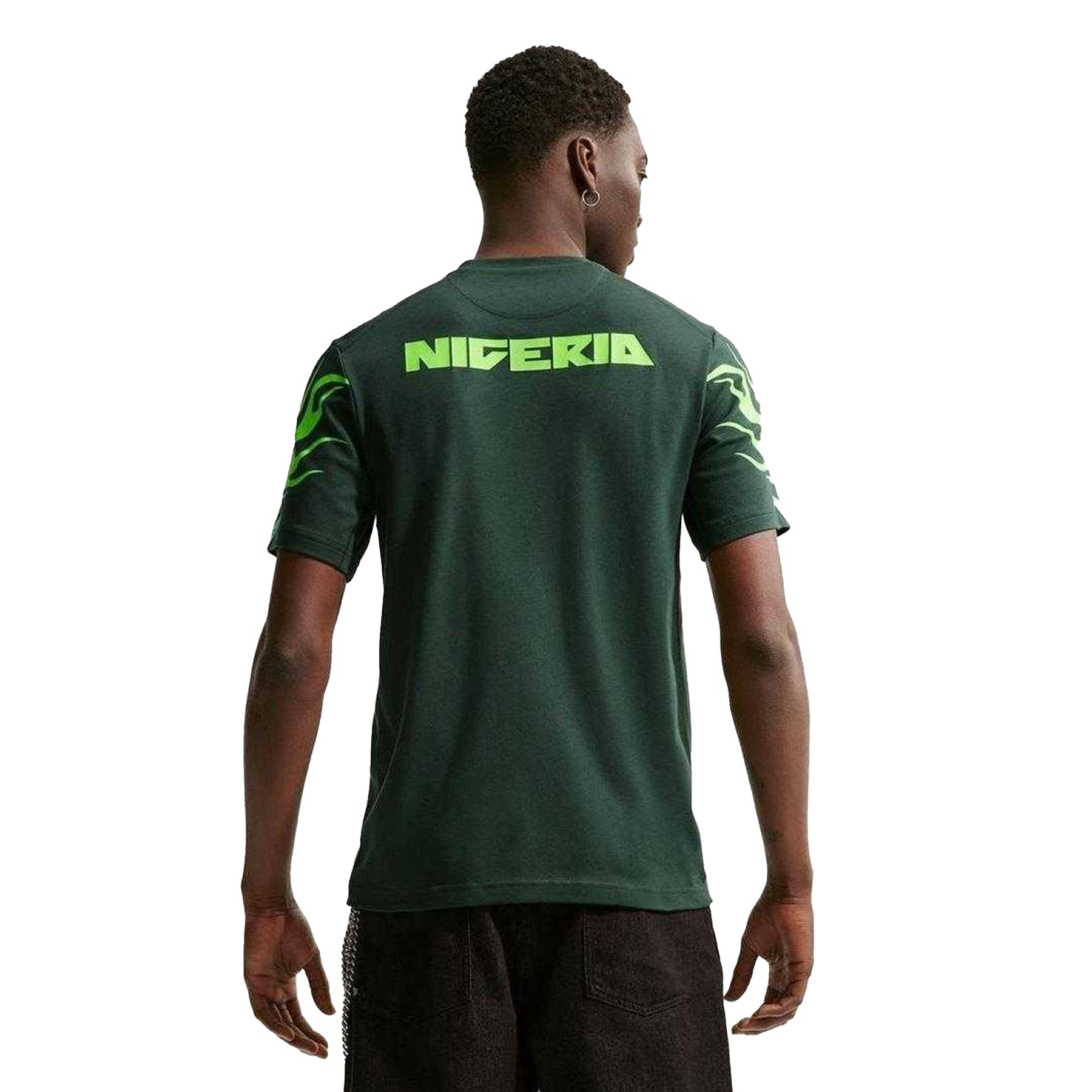 Green - Back - Nike Mens Nigeria FC Dri-FIT T-Shirt