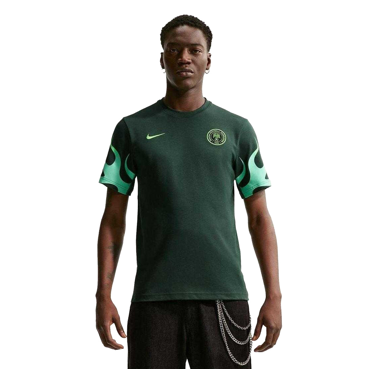 Green - Front - Nike Mens Nigeria FC Dri-FIT T-Shirt