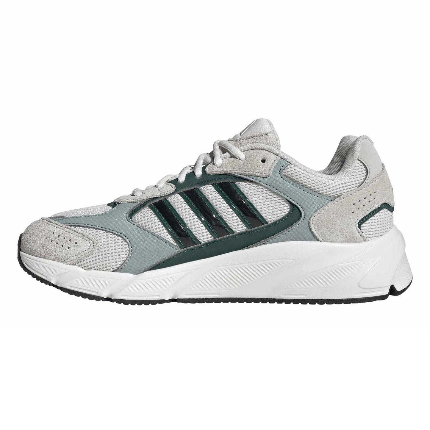 White - Side - Adidas Mens Crazychaos 2000 Suede Cloudfoam Trainers
