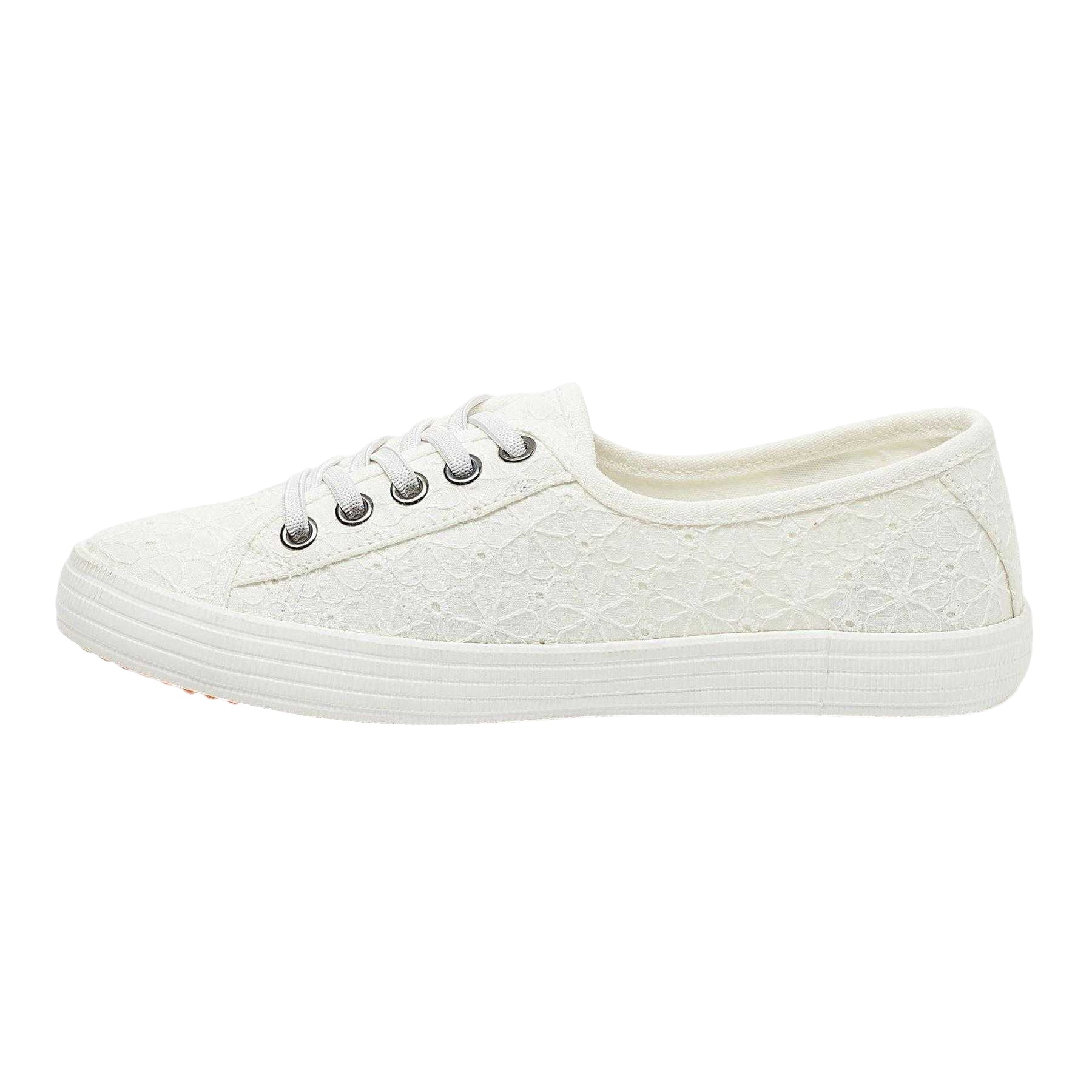 White - Side - Rocket Dog Womens-Ladies Chow Chow Trainers