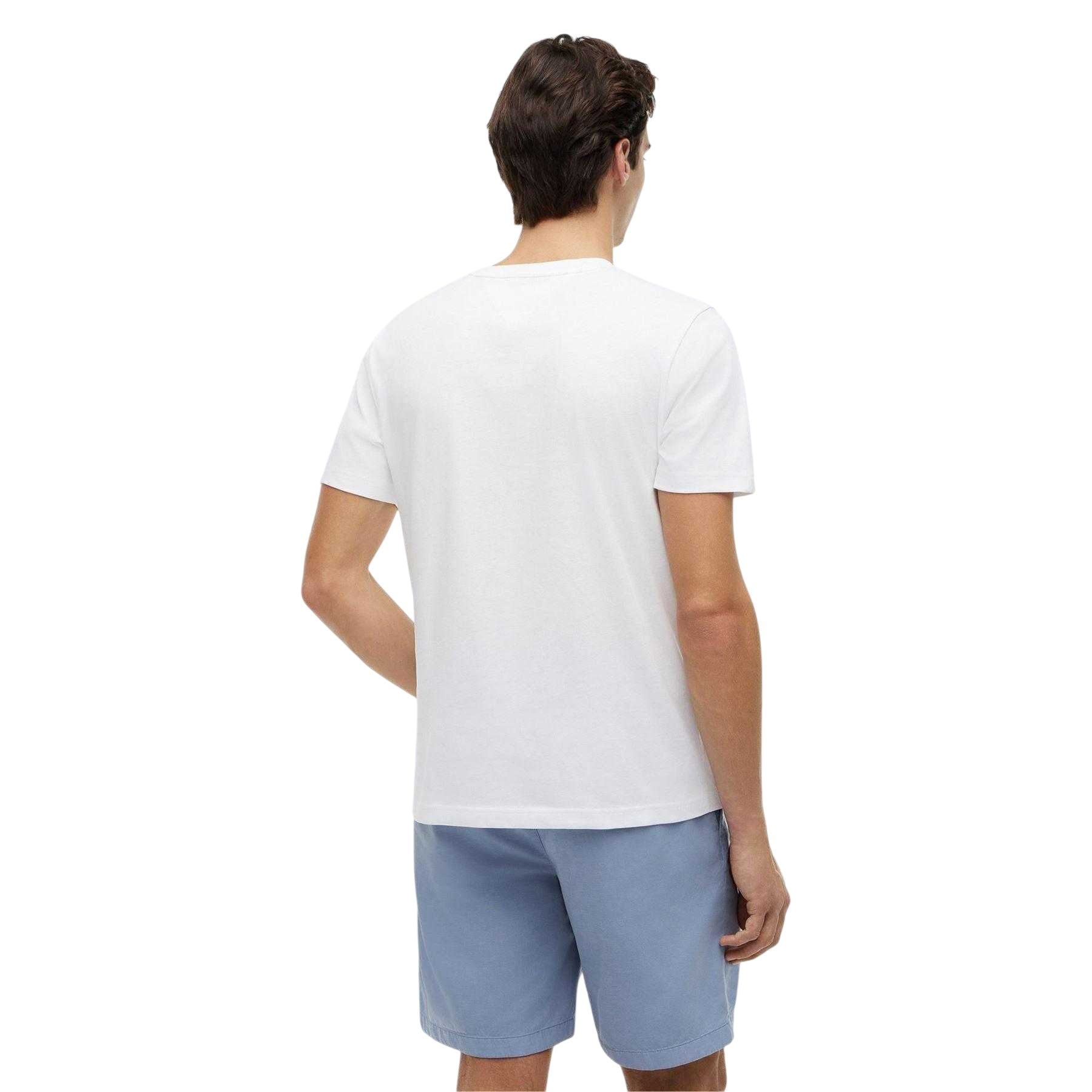 White - Side - Tommy Hilfiger Mens Script Logo T-Shirt