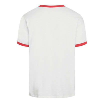Bright White - Back - Levis Mens Embroidered Logo Ringer T-Shirt