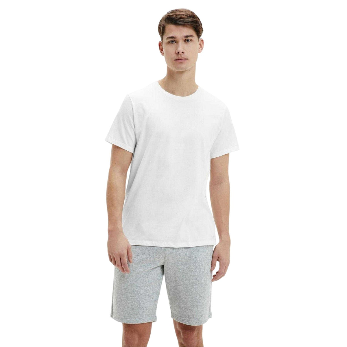 Black-White-Grey - Side - Calvin Klein Mens Plain T-Shirt (Pack of 3)