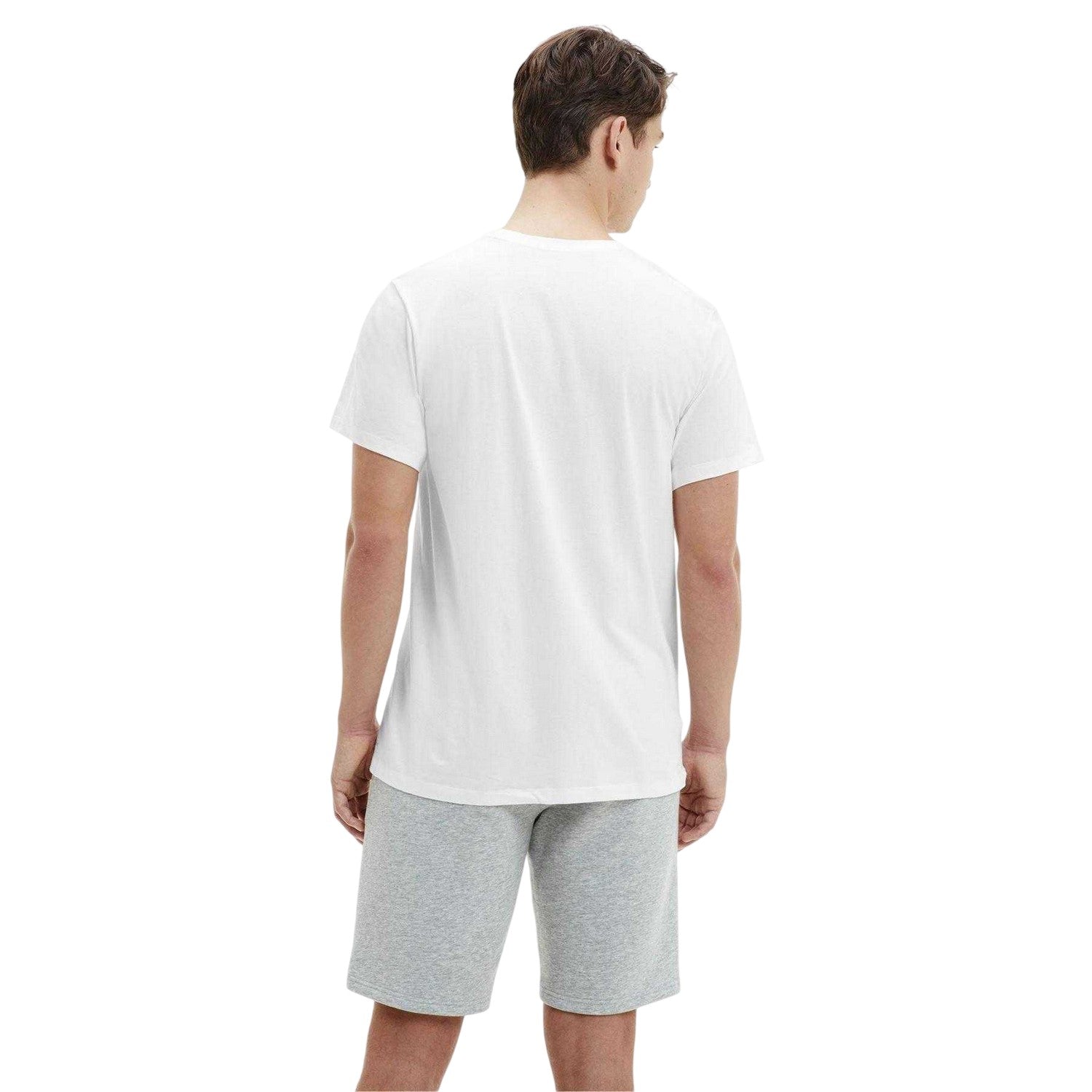 White - Side - Calvin Klein Mens Plain T-Shirt (Pack of 3)
