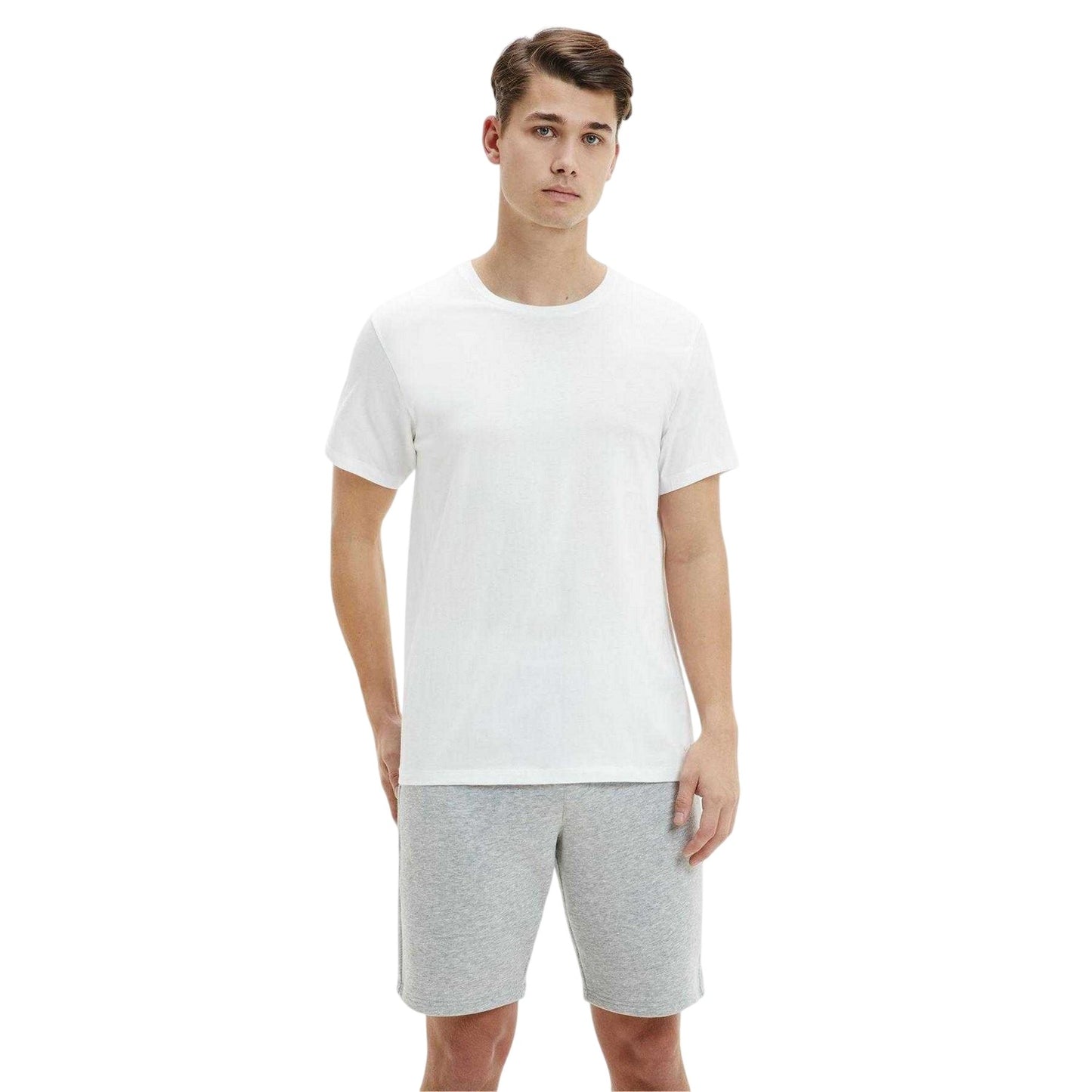 White - Lifestyle - Calvin Klein Mens Plain T-Shirt (Pack of 3)