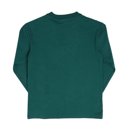Green - Back - Palm Angels Childrens-Kids Bear Long-Sleeved T-Shirt