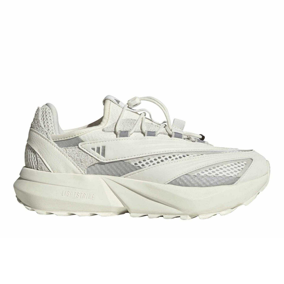 White-Silver - Front - Adidas Mens Lightblaze Vista Running Shoes