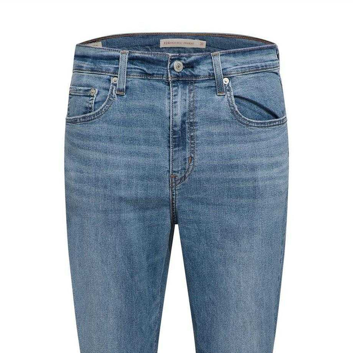 Cool Journey - Side - Levis Womens-Ladies 724 Denim High Rise Straight Leg Jeans
