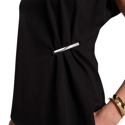 Black - Side - Ted Baker Womens-Ladies Waist Metal Trim T-Shirt