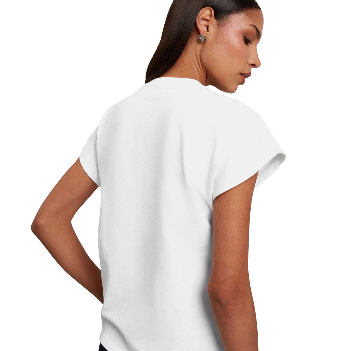 White - Back - Ted Baker Womens-Ladies Waist Metal Trim T-Shirt
