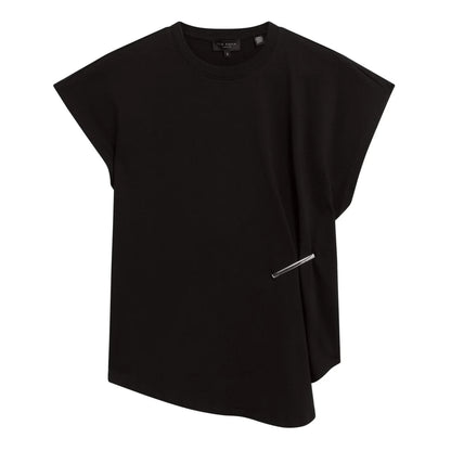 Black - Front - Ted Baker Womens-Ladies Waist Metal Trim T-Shirt