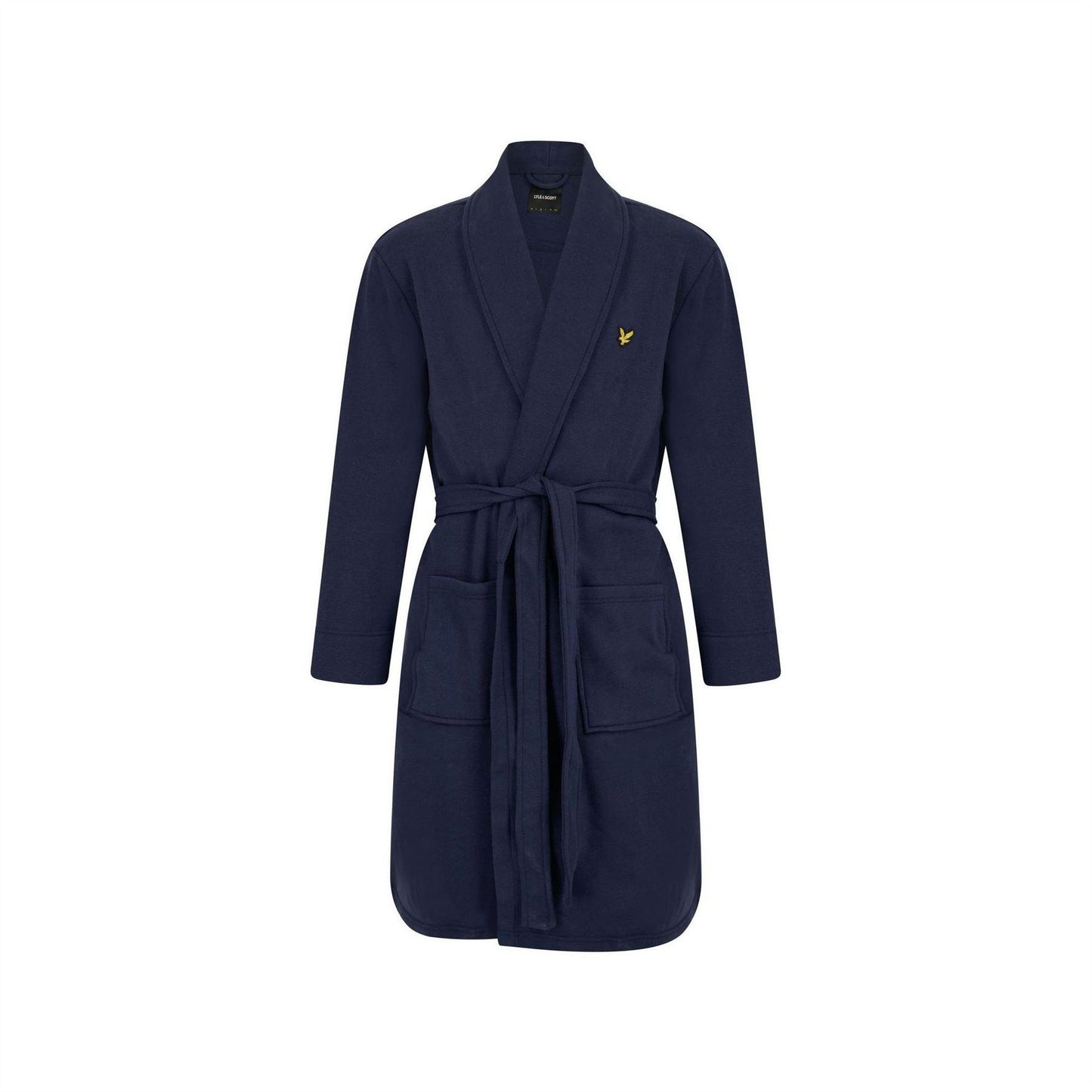 Peacoat - Front - Lyle & Scott Mens Embroidered Logo Dressing Gown