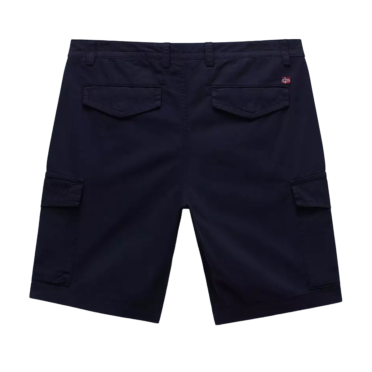 Marine Blue - Back - Napapijri Mens Deline Cotton Blend Cargo Shorts