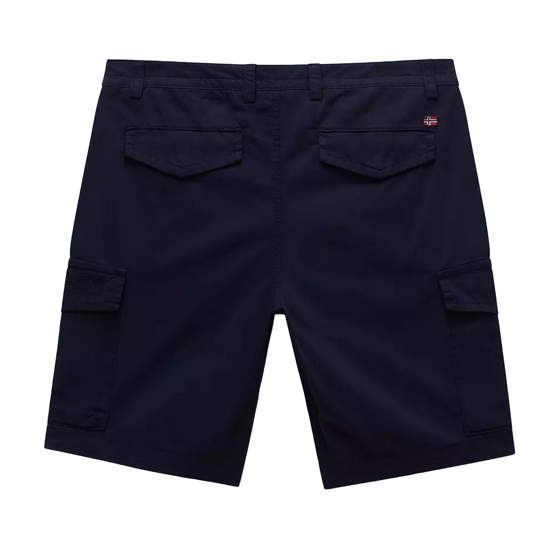 Marine Blue - Back - Napapijri Mens Deline Cotton Blend Cargo Shorts