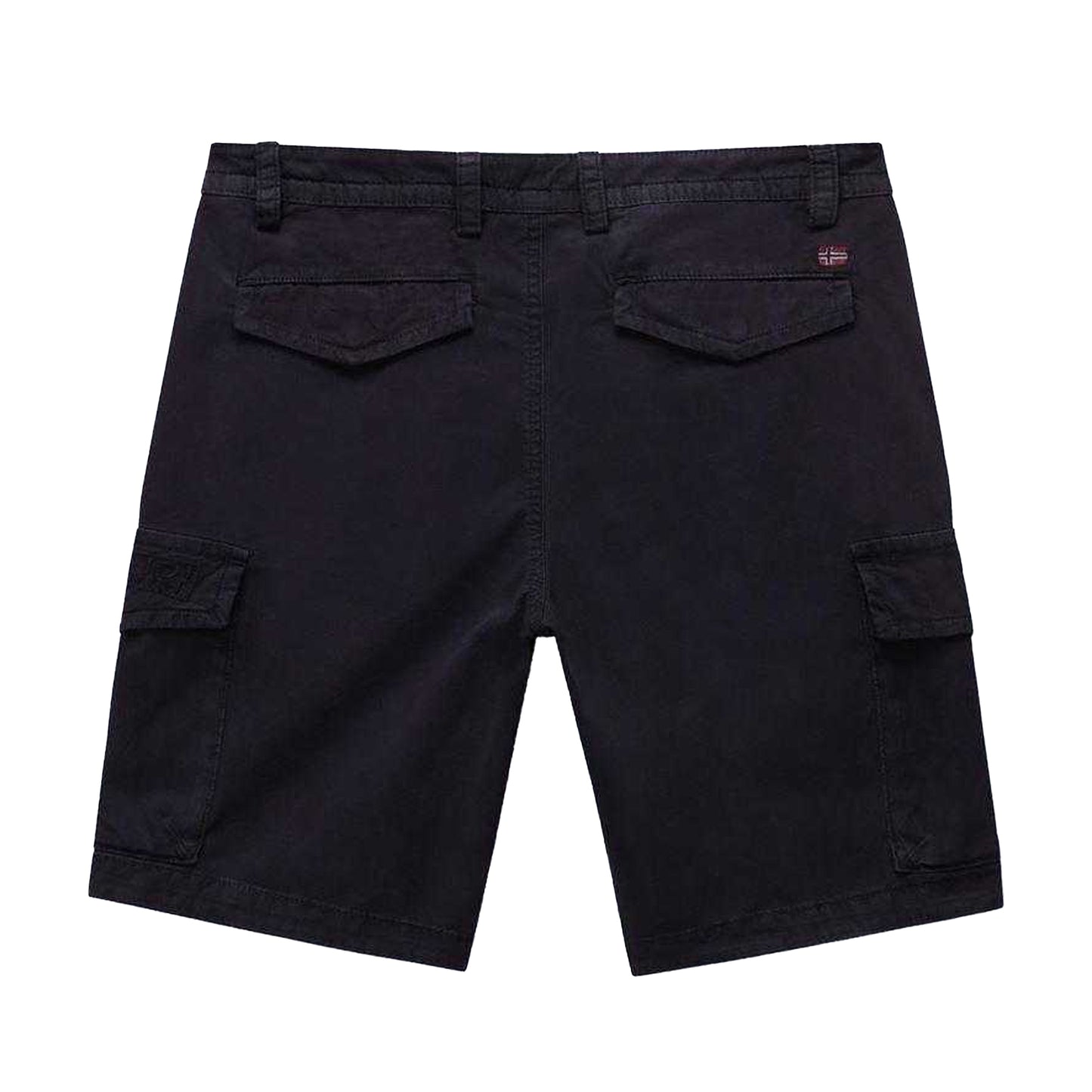 Black - Back - Napapijri Mens Deline Cotton Blend Cargo Shorts