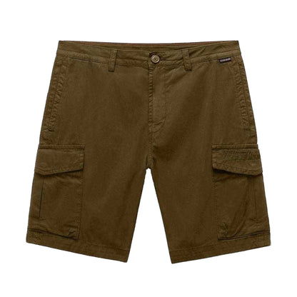 Green - Front - Napapijri Mens Deline Cotton Blend Cargo Shorts
