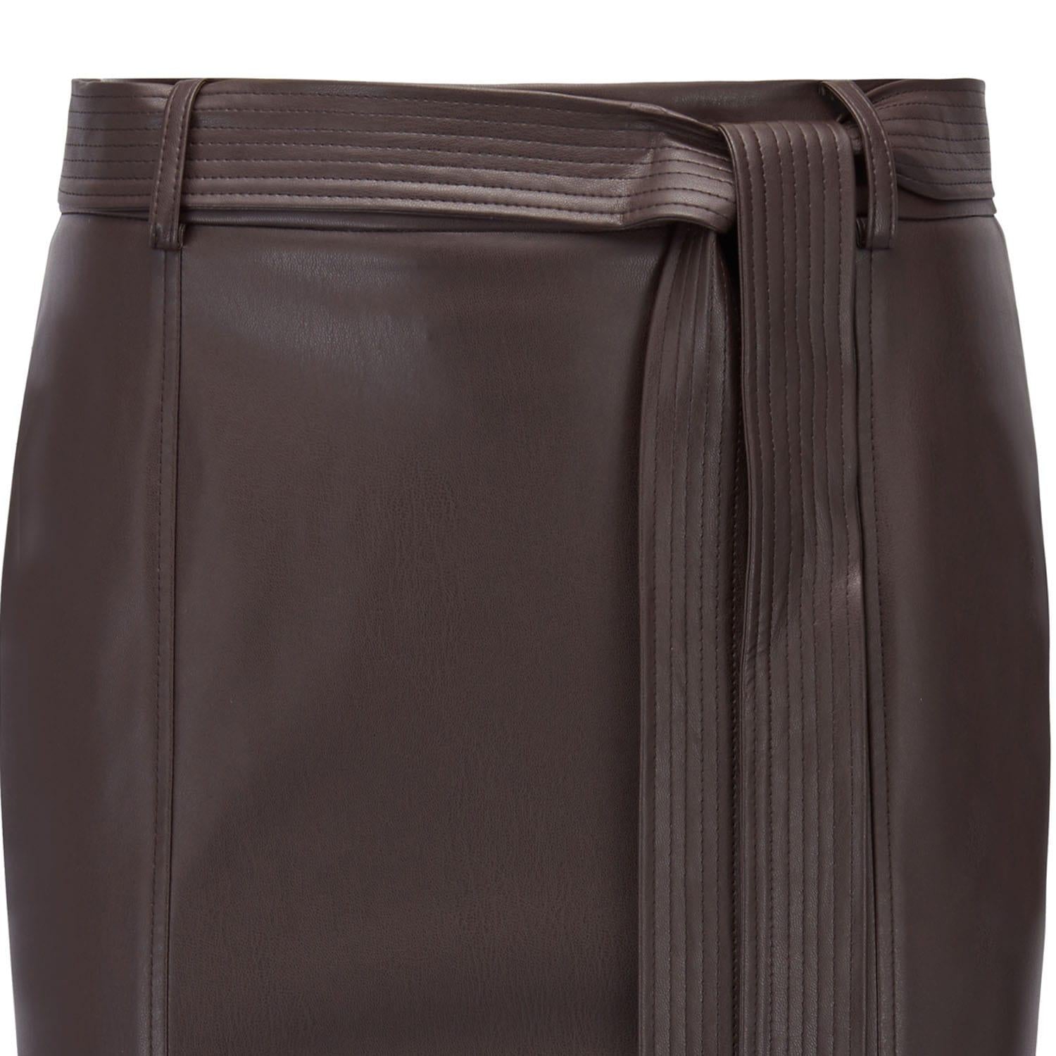 Brown - Back - Boss Womens-Ladies C Valila Skirt
