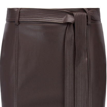 Brown - Back - Boss Womens-Ladies C Valila Skirt