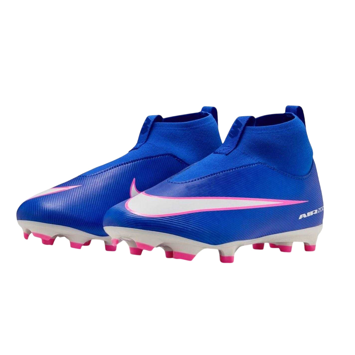 Blue-White-Pink - Lifestyle - Nike Childrens-Kids Zoom Mercurial Superfly 10 Academy Firm Ground Football Boots