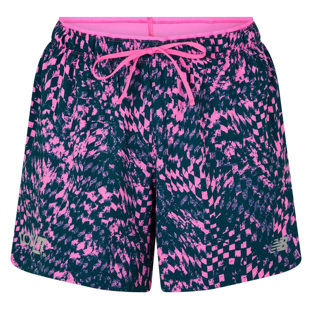 Pink - Front - New Balance Mens London Edition London Running Shorts